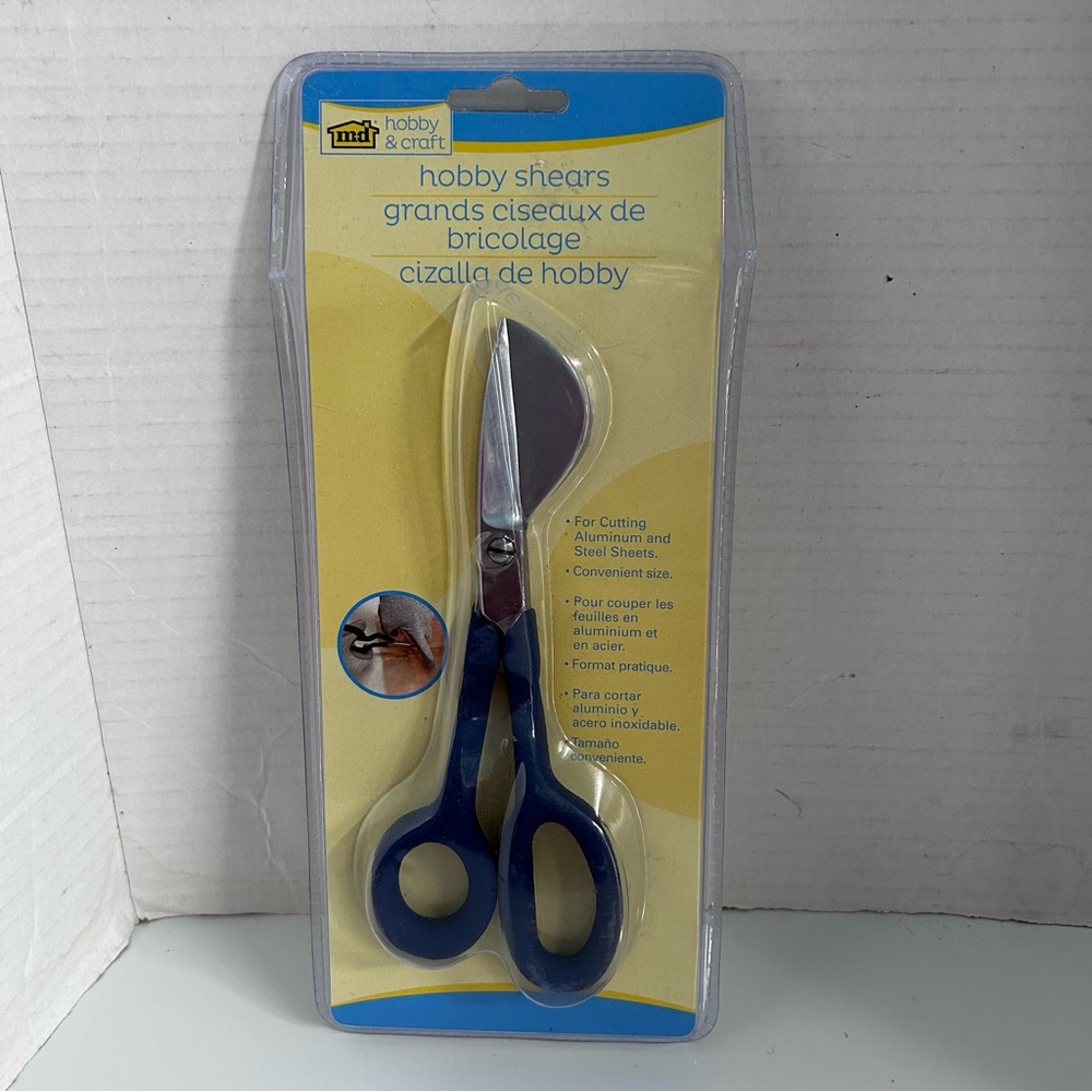 Hobby shears cut fabric, aluminum & steel sheet